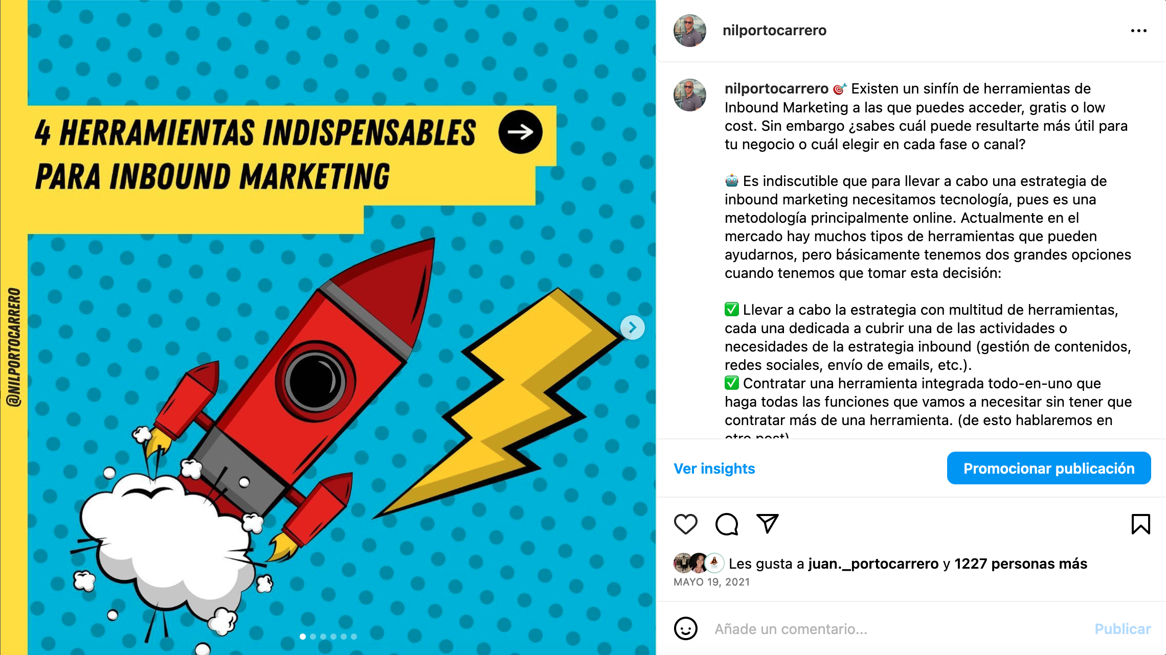 Contenido de calidad Instagram